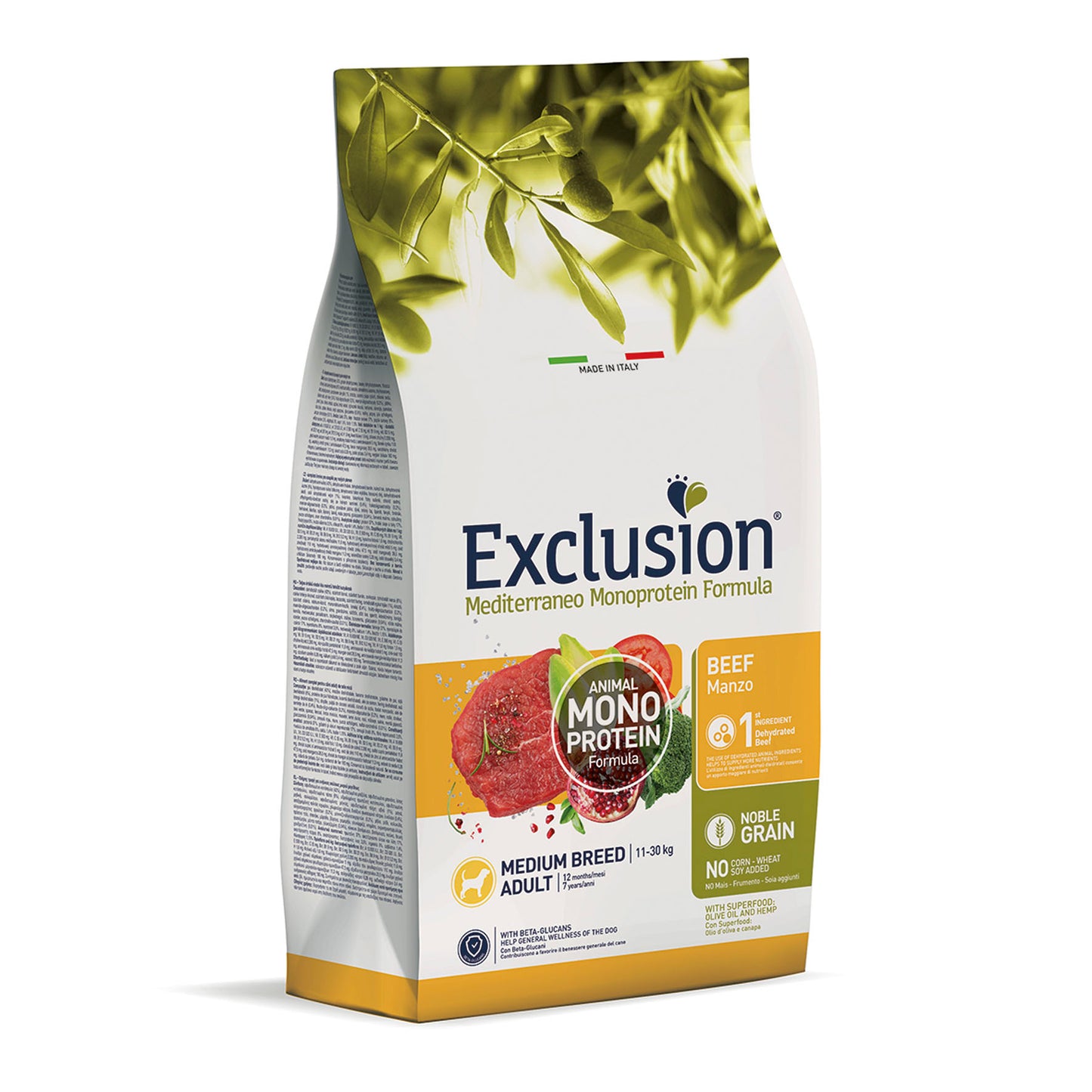 Exclusion Dog - MEDITERRANEO Monoprotein - Adult Medium Rind