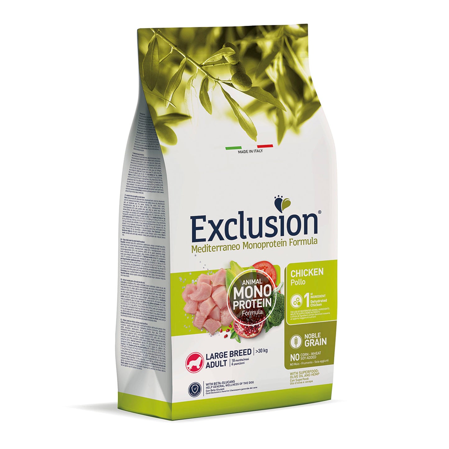 Exclusion Dog - MEDITERRANEO Monoprotein - Adult Large Chicken