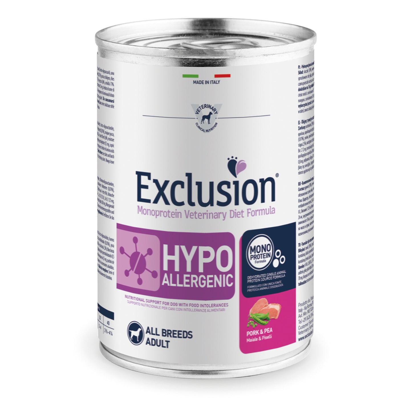 Exclusion Dog VET - HYPOALLERGENIC -Adult All Breeds Pork