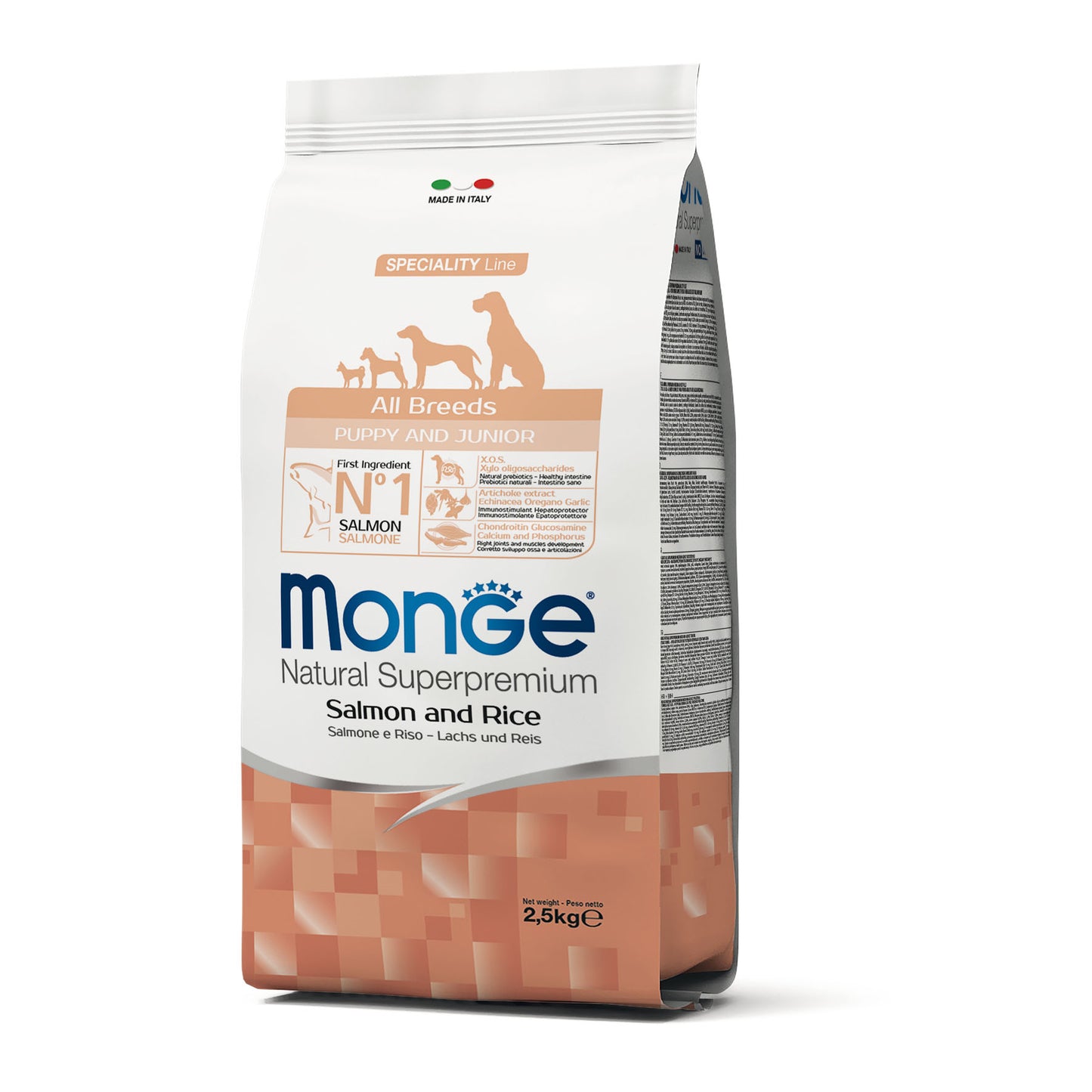 Monge Dog - SPECIALITY Line - Monoprotein - Puppy&Junior ALL BREEDS Salmon