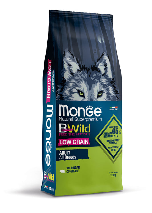 Monge Dog - BWild - LOW GRAIN -  Adult Boar
