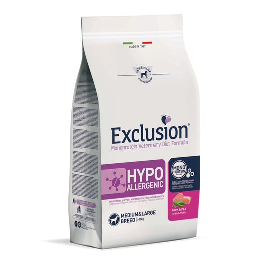 Exclusion Dog VET - HYPOALLERGENIC -Adult Med&La Pork