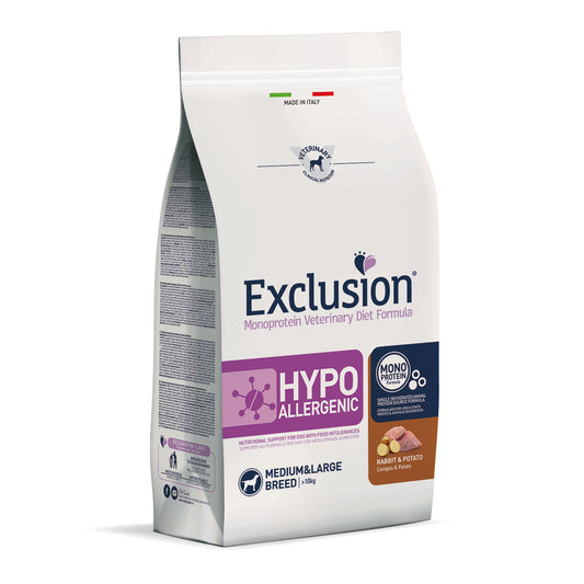 Exclusion Dog VET - HYPOALLERGENIC -Adult Med&La Rabbit