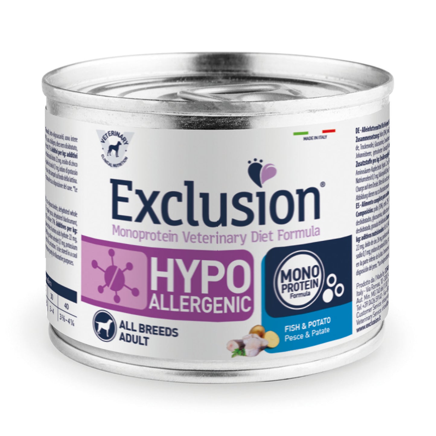Exclusion Dog VET - HYPOALLERGENIC -Adult All Breeds Fish