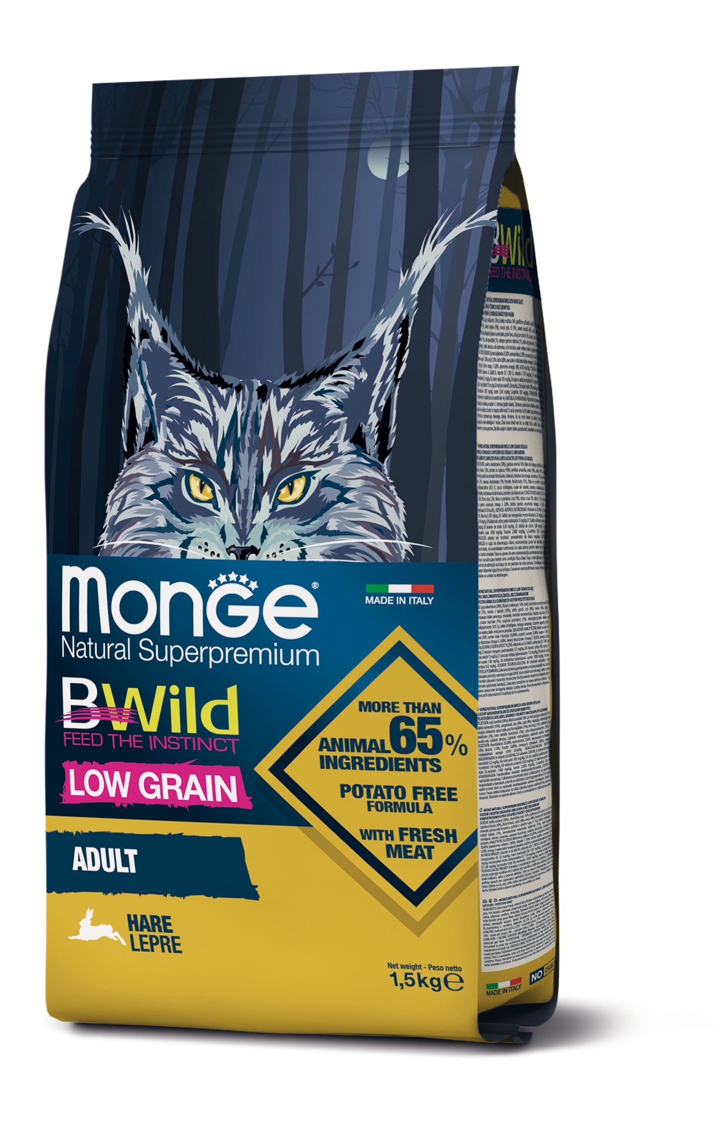 Monge Cat - BWild - LOW GRAIN - Adult Hare
