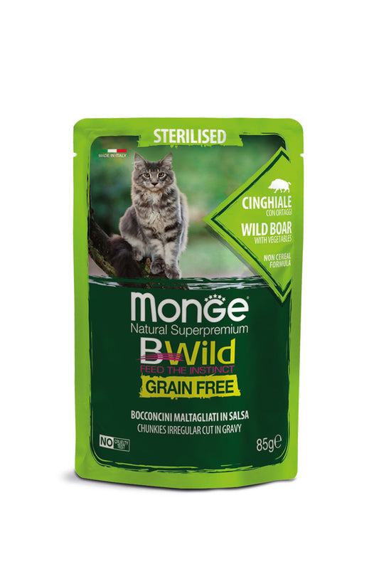 Monge Cat - Bwild - GRAIN FREE - Sterilized Boar