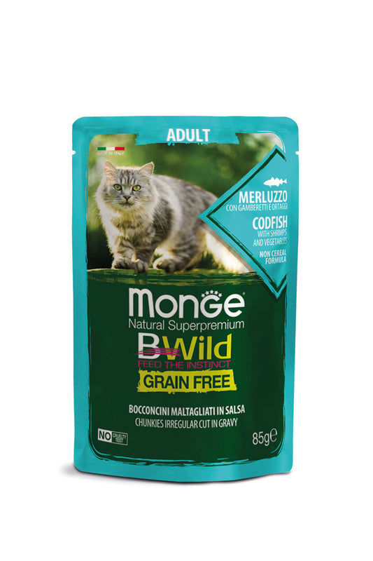 Monge Cat - Bwild - GRAIN FREE - Adult Codfish