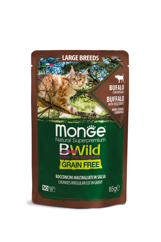 Monge Cat - Bwild - GRAIN FREE - LARGE Adult Buffalo