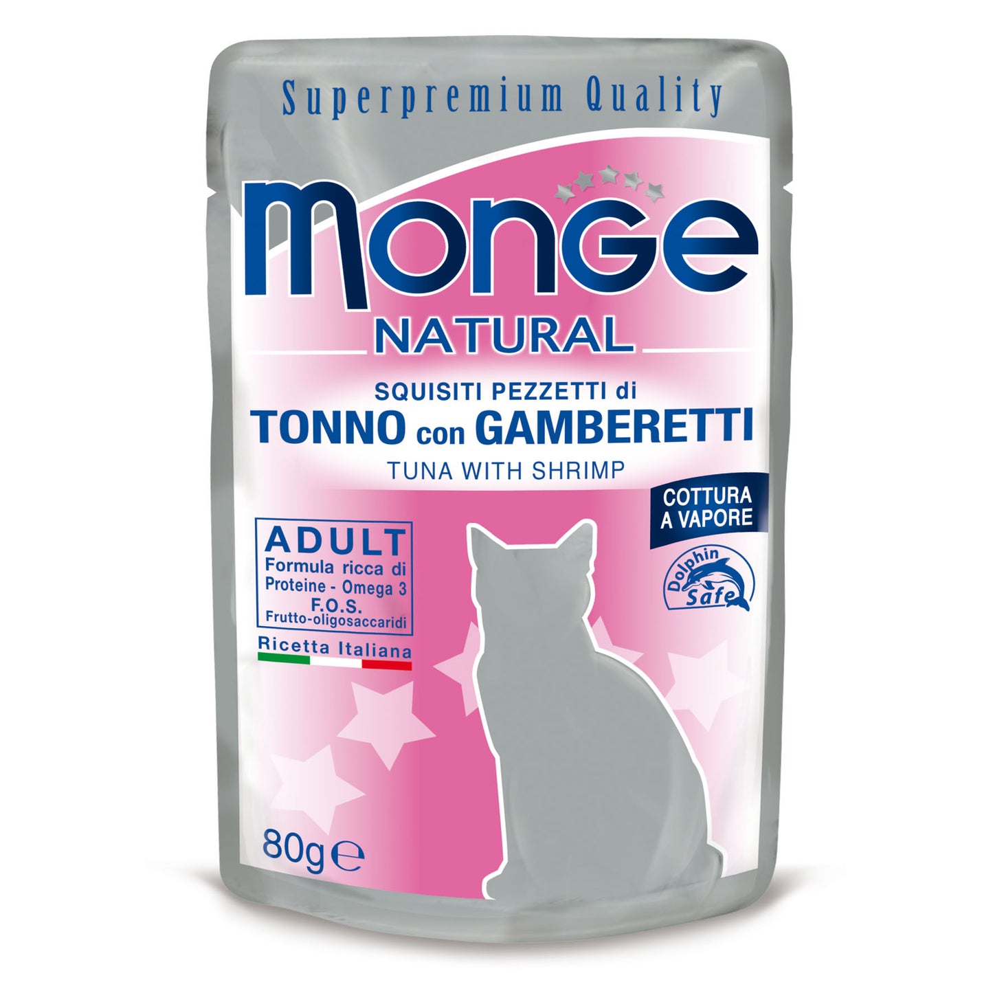 Monge Natural Cat - Tuna with shrimp in jelly