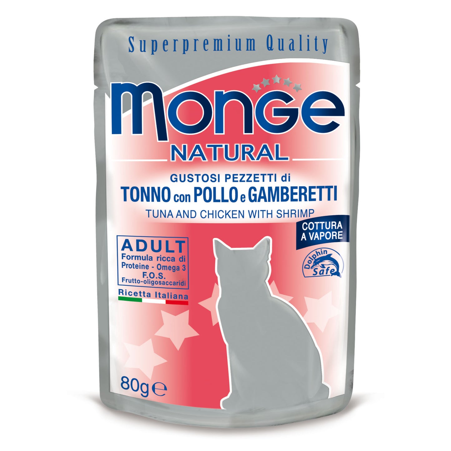 Monge Natural Cat - Tuna&chicken with shrimp in jelly