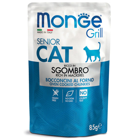 Monge Grill Cat - Senior Mackerel