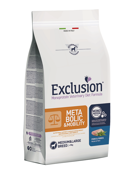 Exclusion Dog VET - METABOLIC Monoprotein - Adult Med&La Pork