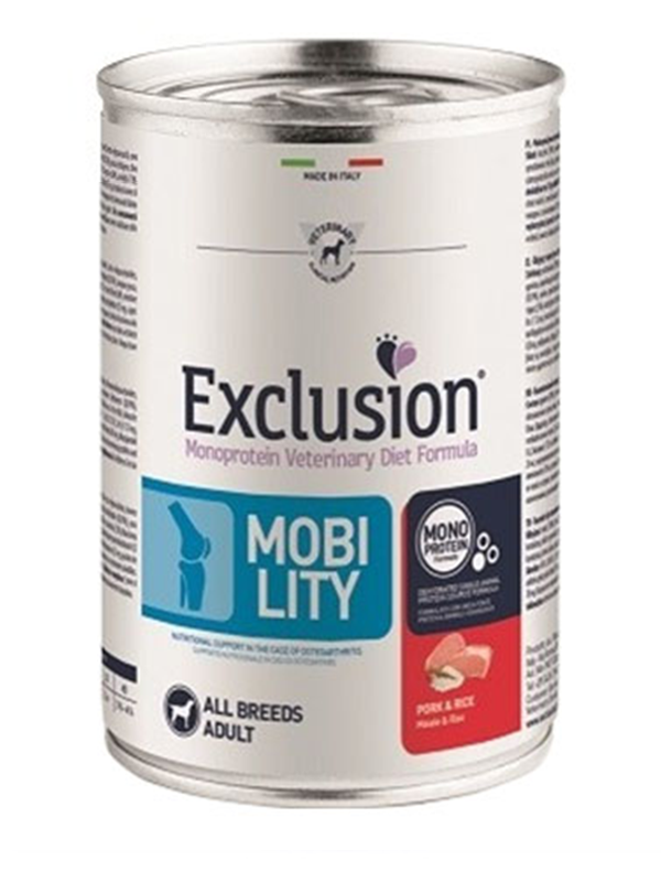 Exclusion Dog VET - MOBILITY Monoprotein - Adult All Breeds Pork