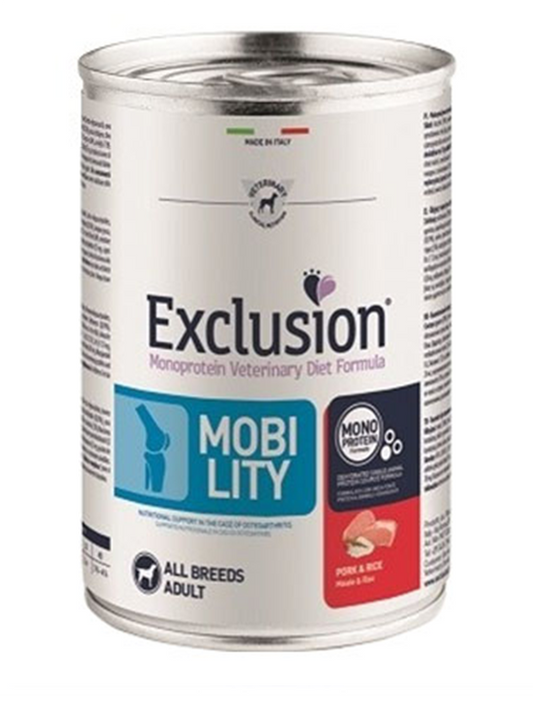 Exclusion Dog VET - MOBILITY Monoprotein - Adult All Breeds Pork